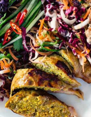 Khmer Food Recipe: Cambodian Stuffed Chicken Wings (Slab Moan Baok)