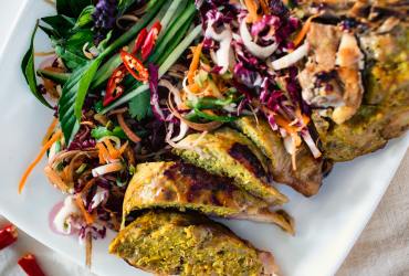Khmer Food Recipe: Cambodian Stuffed Chicken Wings (Slab Moan Baok)