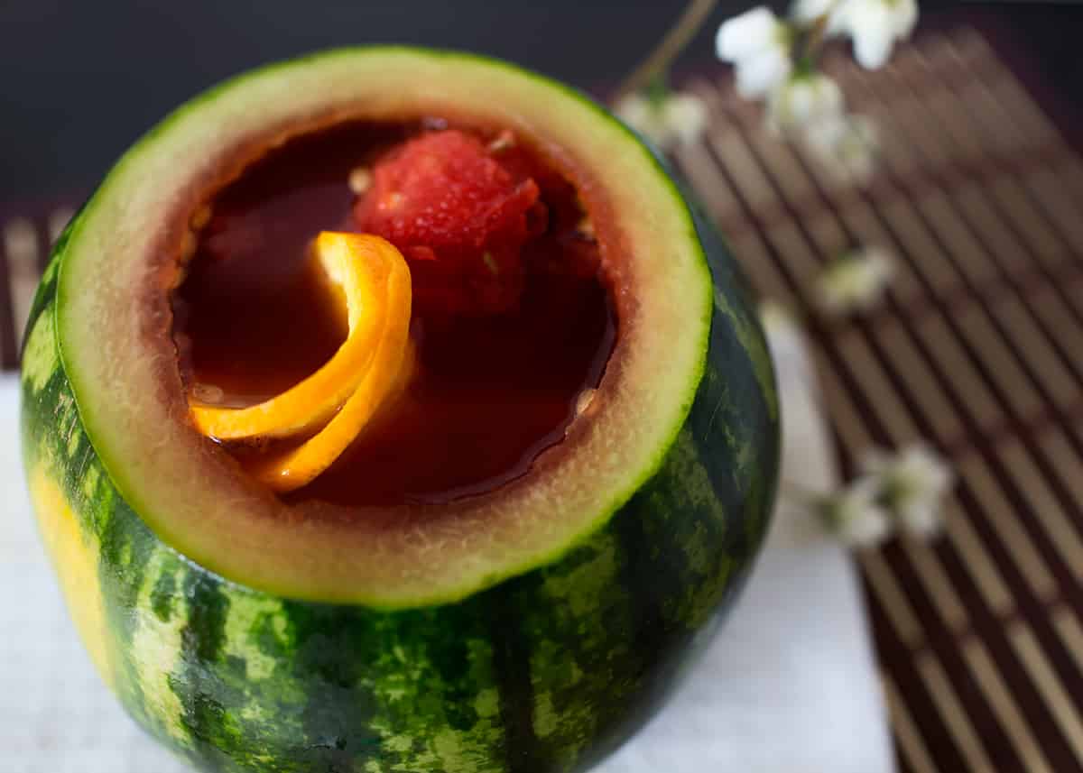 Watermelon Sangria with Umeshu